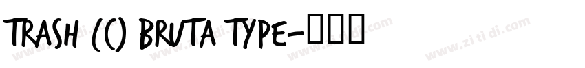 Trash (c) Bruta Type字体转换